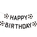 Bannière De Décoration D'arrière-plan Pour Une Fête D'anniversaire À Thème De Football thumbnail 1