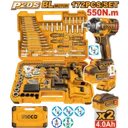 Coffret Mécanique Ingco 172 Pcs Clé à Chocs 20V 700Nm thumbnail 1