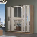 Chambre à Coucher 6 battants 5 pièces Blanc Beige MC619 thumbnail 5