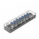 Hub USB Orico 3.0 transparent à 7 ports thumbnail 1