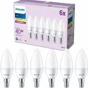 Philips Lighting  pack de 6 ampoules LED E14 format flamme, 40W, blanc chaud thumbnail 1