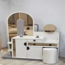 Chambre à Coucher Armoire 6 battants 6 pièces Blanc Diyana thumbnail 4