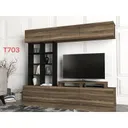 Table Téléviseur Marcos TV Unit Walnut Noir 1.80M T703 thumbnail 1