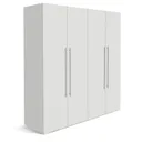 Armoire 4 battants 170X45X175 Cm Blanc ARB004 thumbnail 1