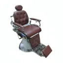 Chaise Coiffeur RS-BC8796BR Marron Cadre Chrome thumbnail 1
