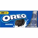 OREO - Biscuit Original – Goût Chocolat & Crème Vanille , boite de 5 sachets - 220G thumbnail 1
