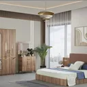Chambre à Coucher 6 battants 4 pièces Marron Wood thumbnail 1