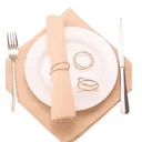 Lot de 12 anneaux pour serviettes de table dorés en Alliage de Zinc thumbnail 1