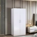 Armoire 2 battants 850X450X750 Cm Blanc ARB002 thumbnail 3