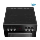 Cuisiniere Beko 4FEUX 60X60 Induction + Four Electrique Noir FSM6730SBCS thumbnail 5