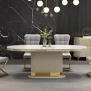 Table à Manger 6 places 160X90CM Gris C606 (1+6) thumbnail 1