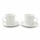 Service de Tasses et Sous-tasses Blanc - Paquet Rouge Blanc – 12 Pièces thumbnail 1