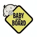 2 pièces Autocollants “Bébé à bord” - Panneau d’avertissement réfléchissant thumbnail 1
