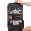 Trousse de toilette en polyester avec accroche murale intégrée - couleur noire thumbnail 1