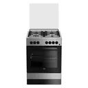 Cuisinière Beko 4 Feux A Gaz avec four électrique 60x60 Multifonction Acier Inoxydable Full Option FSE62110DX thumbnail 1
