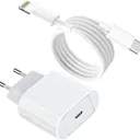 Chargeur iPhone - 20W + Câble USB-C vers Lightning 1m – Certifié MFi thumbnail 1
