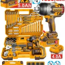 Coffret Outils 138 Pcs + Clé à Chocs 1350 Nm 20V INGCO thumbnail 3