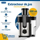 Extracteur Jus Enduro 2VITESSES 400W Inox JE600MLX thumbnail 2