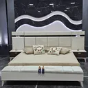 Chambre à Coucher 6 battants 4 pièces Gris Marron Beige Piazza thumbnail 3