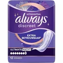 ALWAYS DISCREET Ultimate Night – Serviettes Incontinence 12 serviettes thumbnail 1