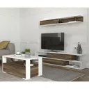 Table Téléviseur Sim Marron-blanc T908M+TABLE Basse Balina B908M thumbnail 1