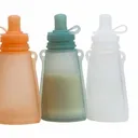 3 Récipients Silicone Réutilisables 120 ml pour Aliments Bébé – Pratiques et Écologiques thumbnail 1