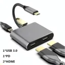Convertisseur Type-C vers 2 Ports HDMI et USB3.0 thumbnail 1
