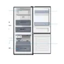 Refrigerateur Haier Combine 3 tiroirs Noir HRFIVB298VN thumbnail 2