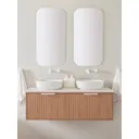 Meuble de salle de bain YW55080 en contreplaqué avec deux miroirs LED thumbnail 1