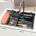 Evier de cuisine 8046B en acier inoxydable 304-coloris noir thumbnail 1