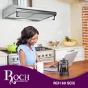 Hotte De Cuisine Roch 60X60 Casquette Inox RCH-60SCIX thumbnail 4