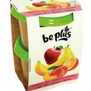 BE PLUS – Compote 4 Fruits : Pomme, Poire, Pêche & Banane – 130 g × 2 thumbnail 1