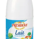PRESIDENT - Lait en bouteille demi écrémé - 1 L thumbnail 1