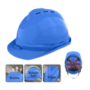 Casque de Chantier Bleu Ventilé avec Molette Ingco thumbnail 1
