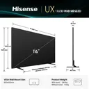 Televiseur Hisense 116" Uled Quantum Dot 4K Egb-mini-led AI 116UX thumbnail 2