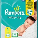 PAMPERS Baby Dry - Taille 1 (2 kg à 5 kg) - Lot de 21 couches thumbnail 1