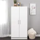 Armoire 2 battants 850X450X750 Cm Blanc ARB002 thumbnail 1
