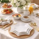 Ensemble de 3 assiettes de présentation Incassable forme étoile thumbnail 3