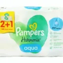 PAMPERS HARMONIE AQUA - Lingettes Hydratantes Enfants – 3 x 48 thumbnail 1