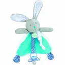 Peluche Lapin Attache Tétine Nouveau Né Jouet Bébé Doux Apaisant Confort Sérénité thumbnail 1