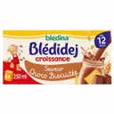BLEDINA – Blédidéj Croissance Saveur Choco Biscuitée - 4 x 250 ml thumbnail 1