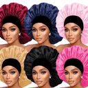 Bonnets en Satin Femme avec Bande Élastique - Lot de 6 thumbnail 1