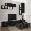 Table Téléviseur Ens EG3 TV Unit Marble 2.80M 5 Carton Noir T701 + B805 thumbnail 1