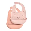 Bavoirs En Silicone Imperméables Et Étanches Pour Bébé, Unisexe, 2 Pièces thumbnail 1