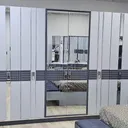 Chambre à Coucher Armoire 6 battants 6 pièces Gris Eftelya thumbnail 5