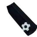 Trousse Scolaire - Motif Ballon de Football en Tissu Oxford – Noir thumbnail 1