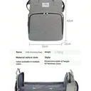 Sac à Dos Sac à Langer Bébé – Imperméable, Pliable, Noir thumbnail 1