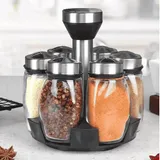 Ensemble De 7pcs/set Étagère De Bocal D'épices En Verre thumbnail 1