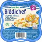 BLEDINA - Blédichef - Légumes, pâtes et cabillaud façon beurre blanc - 250g thumbnail 1