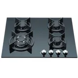 Plaque De Cuisson Vov 4FEUX 60X60 A Gaz Verre Noir VGH4002BK thumbnail 1